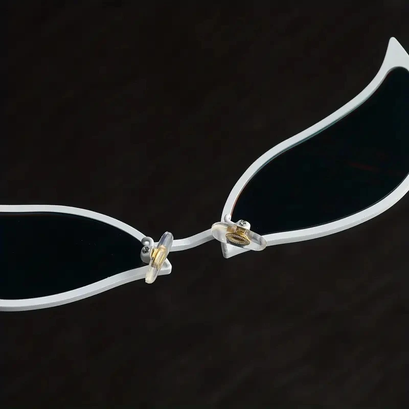 Donquixote PVC Sunglasses Doflamingo Cosplay Glasses Anime Cat Eye Sunglasses for Women Men Funny Christmas Gift Party Props