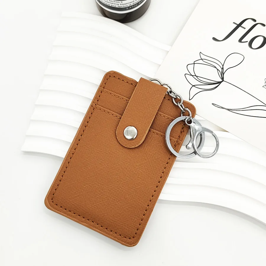 Unisex Colors Portable ID Card Holder Bus Cards Cover Case Office Work Key Chain Key ring Tool wallet card holder card holder id card holder id card case