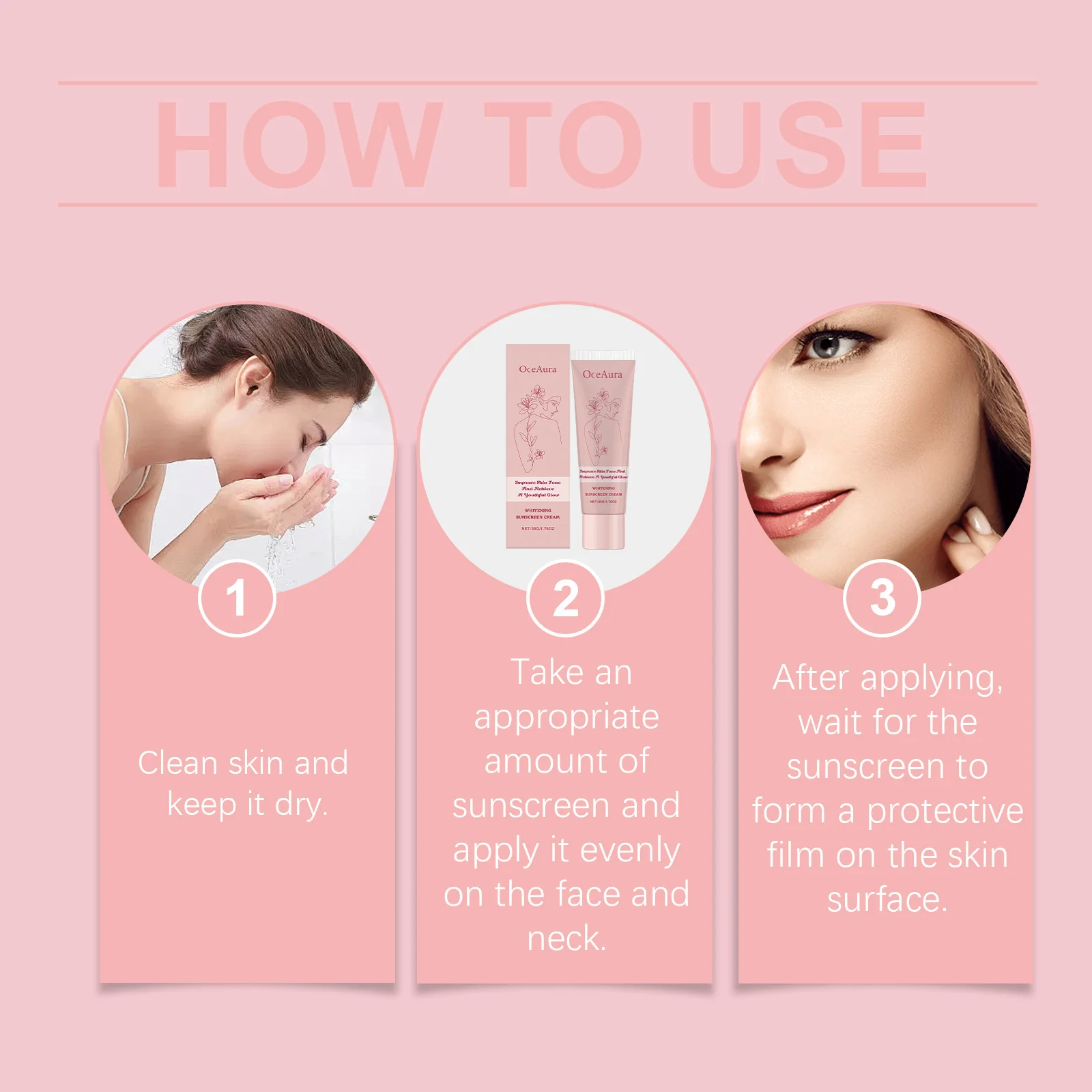 Hyaluronic Acid Sunscreen UV Protection Face Body Moisturize Cream Water Resistant Sunblock Vitamin E Anti Sun Isolation Lotion