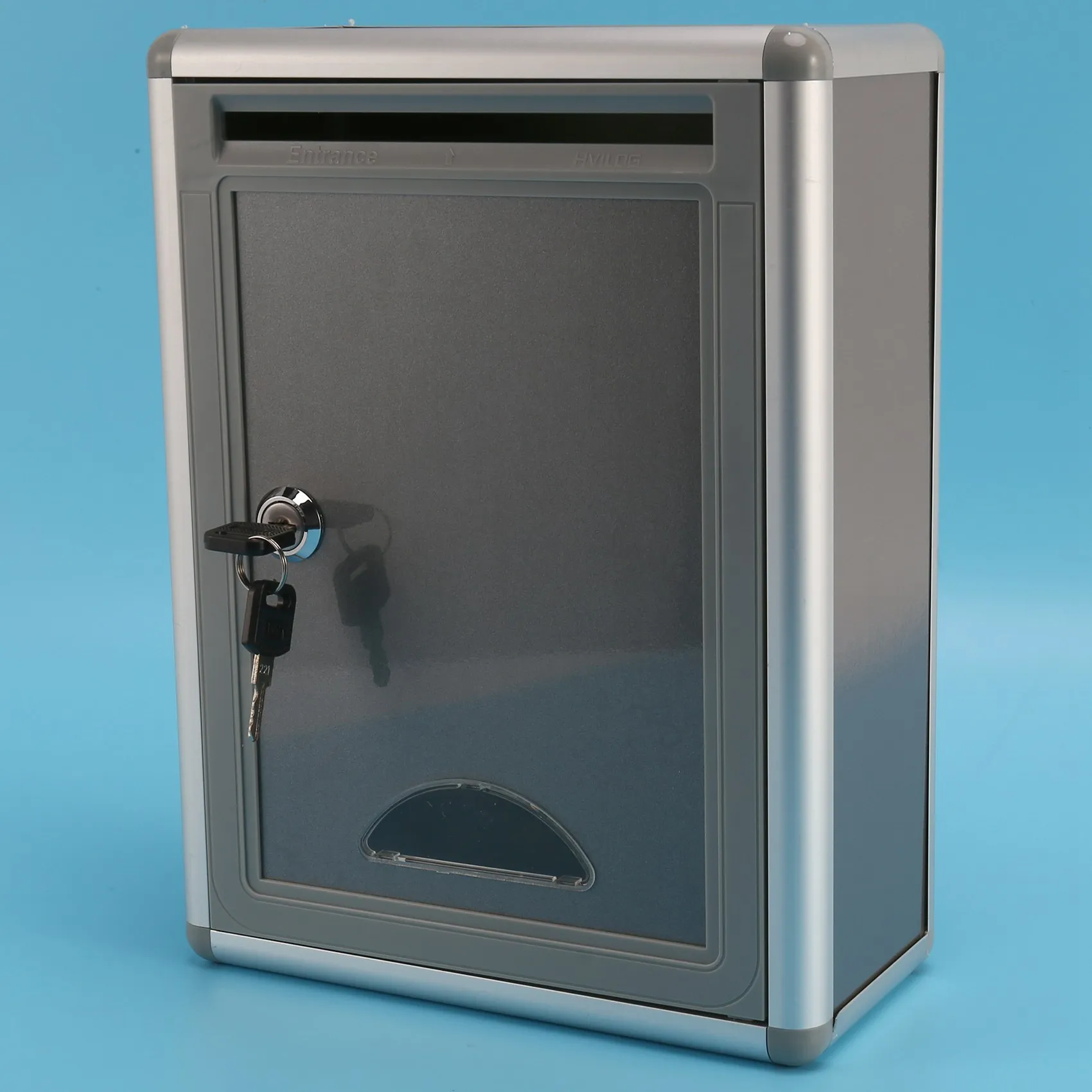 Vintage Lockable Secure Mail Letter Post Box Mailbox Post Box for Home Garden Ornament Decor