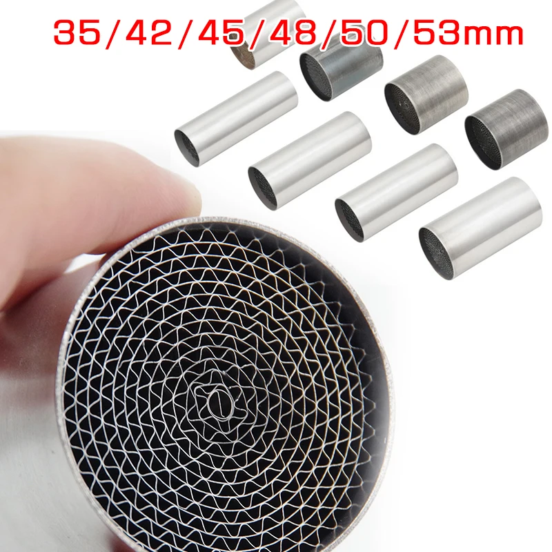 Universal Motorcycle 35/42/45/48/50/53MM Front Mid End Catalyst DB Killer for Exhaust Muffler Noise Sound
