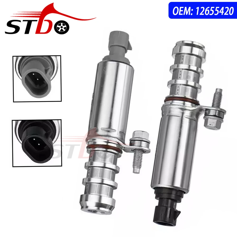 2Pcs Intake And Exhaust Camshaft Position Actuator Solenoid Valve Kit For Chevrolet Captiva Equinox Terrain 12655420 12655421