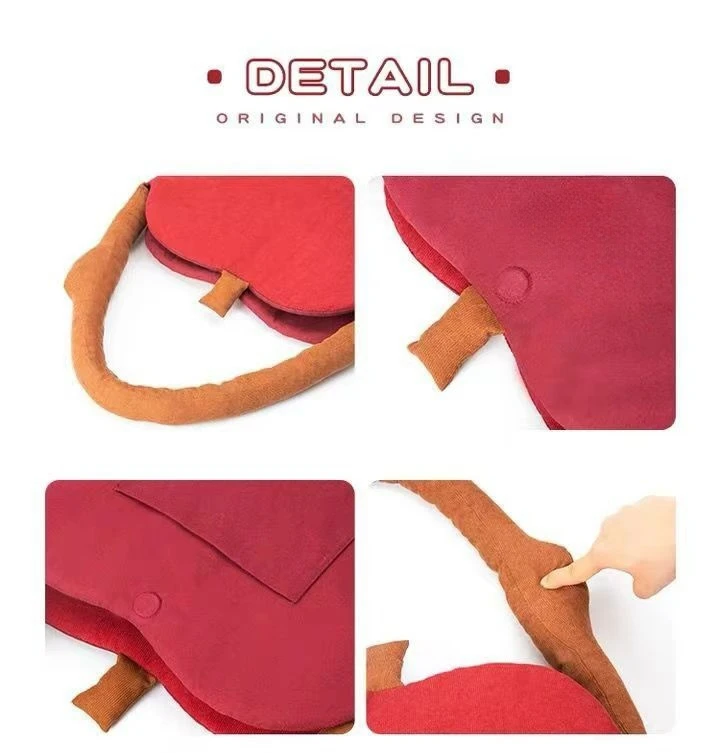 Sweet Apple-Shaped Laptop Game Book Backpack, 15“  Large Space Computer Tablet Shoulder Soft Crossbody Bag, Trendy Handbag Gift