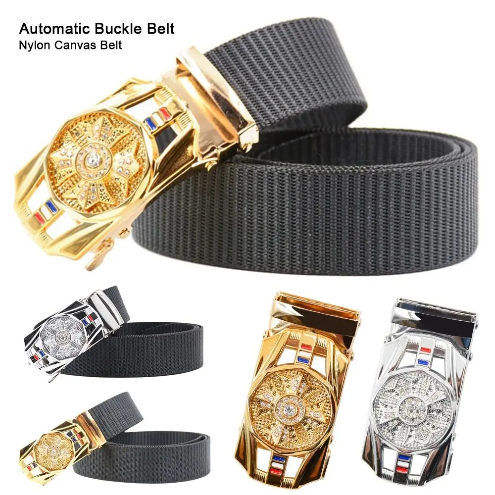 

Business Automatic Buckle Belt Rhinestone Decoration Luxury Design "Luck Is On The Turn" Belt Rotatable Buckle Waistband