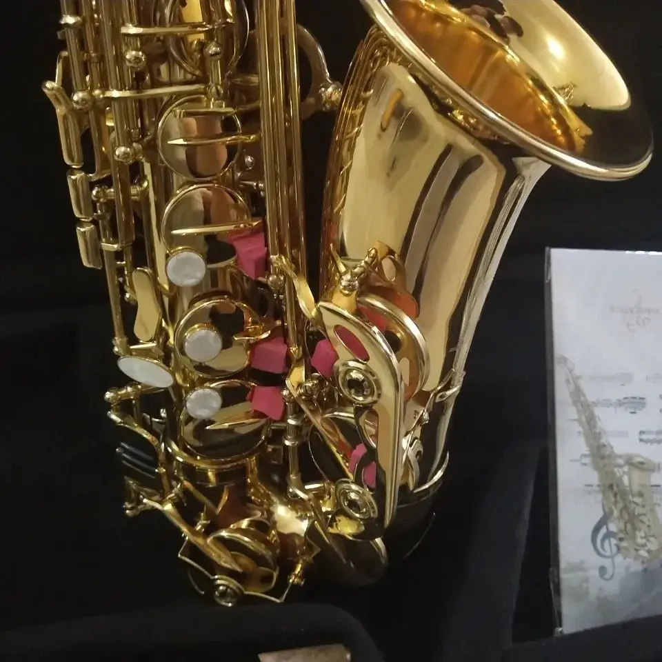 Gold-flat E-tone professional Alto sax brass gold-plated 901 original one-to-one alto saxophone professional-grade tone