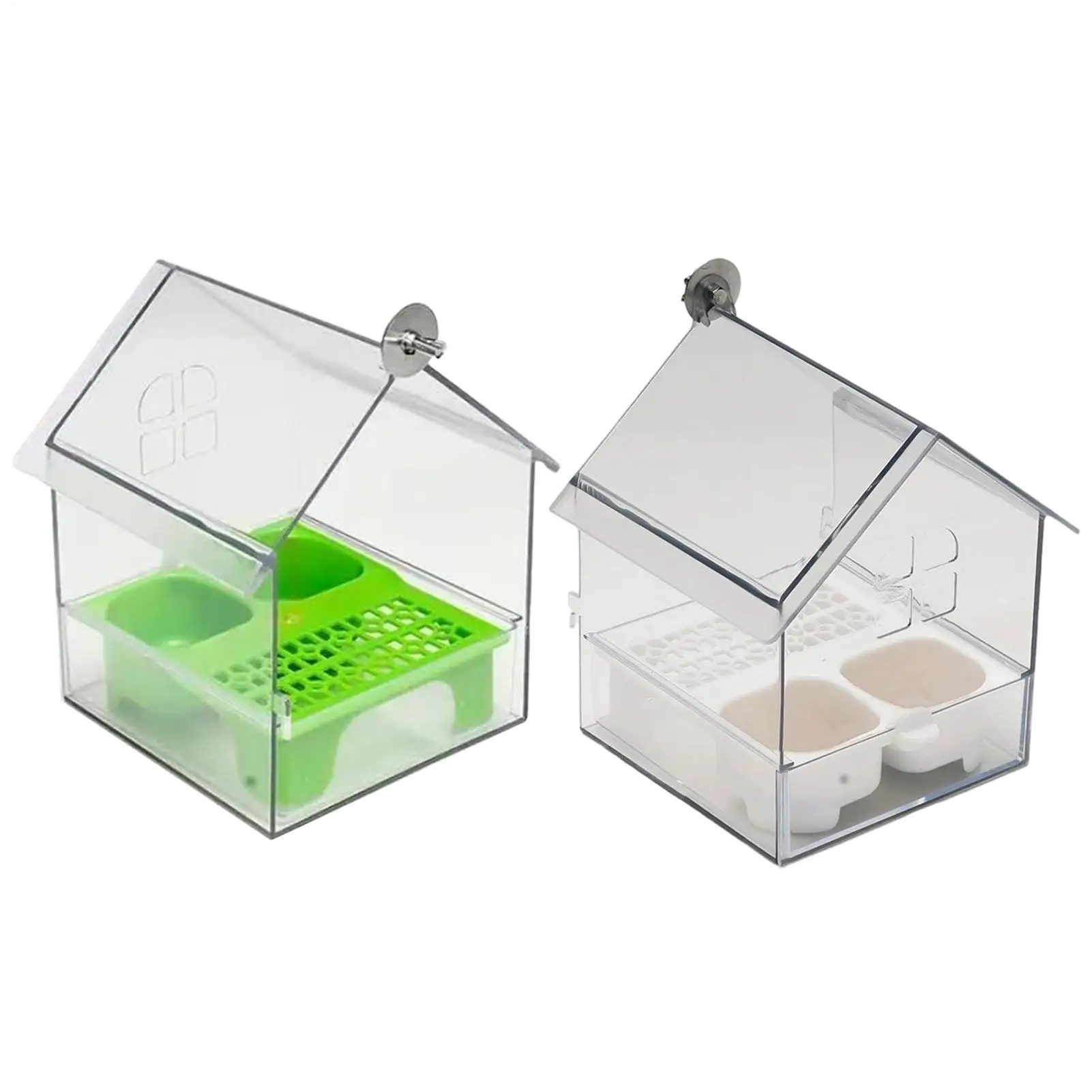 Bird Feeder Birds House For Outdoor, Window Bird Feeder For Wild Birds, Bluebird Bird Feeder House