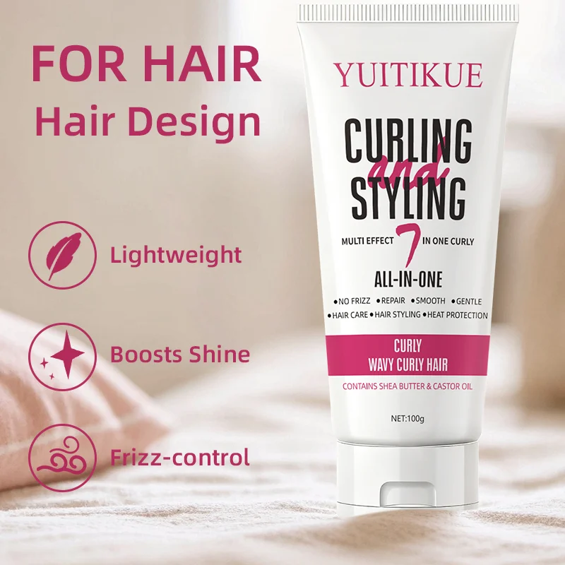 YUITIKUE curl styling and 7-in-1 effects all-in-one curling versatile curl, wavy curl, contains shea butter and castor oil