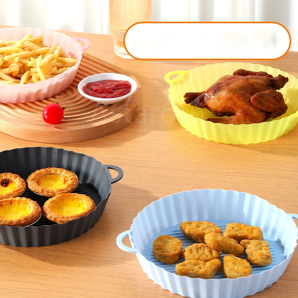 AirFryer Reusable Pot Silicone Easy To Clean Oven Baking Tray