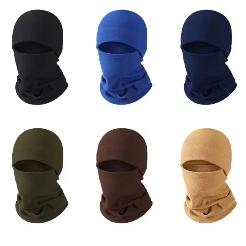 Winter Polar Coral Fleece Balaclava Men Face Mask Neck Warmer Beanies Thermal Head Cover Tactical Military Sports Scarf Ski Caps 4