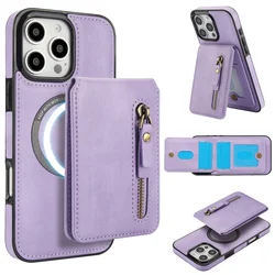 Versatile Detachable Leather Wallet Phone Case with Magnetic Card Slots Cover - iPhone 13 Pro Max (Purple)