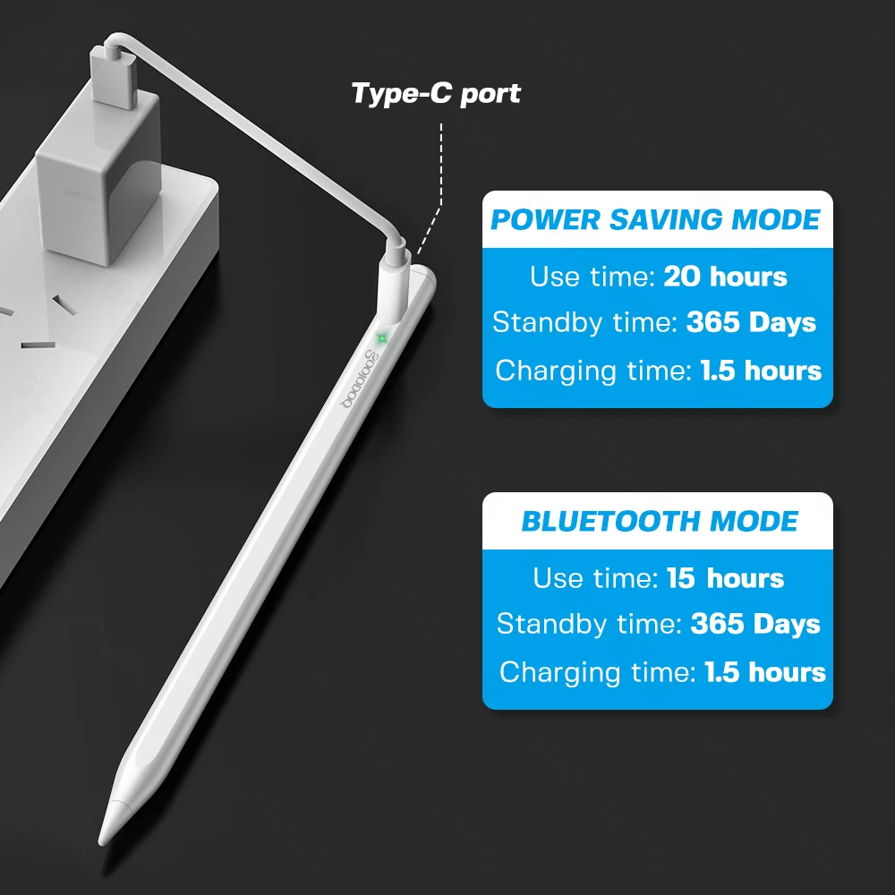 Stylet tactile pour iPad, stylet pour Apple Pencil 2 1 pour iPad Air 4 2021 Pro 11 12.9 2020 Air 3 10.5 2019 10.2 Mini 5