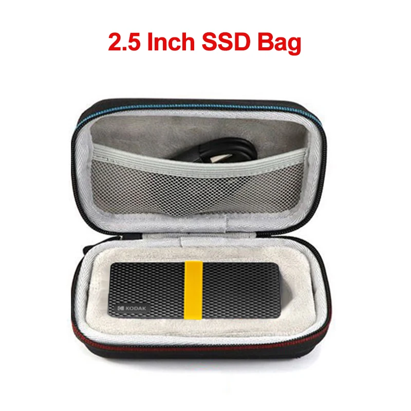 Hard Drive Box Hard Drive Case 1.8 Inch SSD Case For KODAK X200 PSSD Bag Waterproof Mobile Hard Disk Box Portable Storage Protective SSD Accessories Present