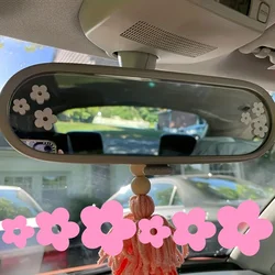 12pcs Colorful Flowers Car Interior Rearview Mirror Stickers DIY Cosmetic Mirror Cell Phone Case Laptop Decoration Vinyl Decals