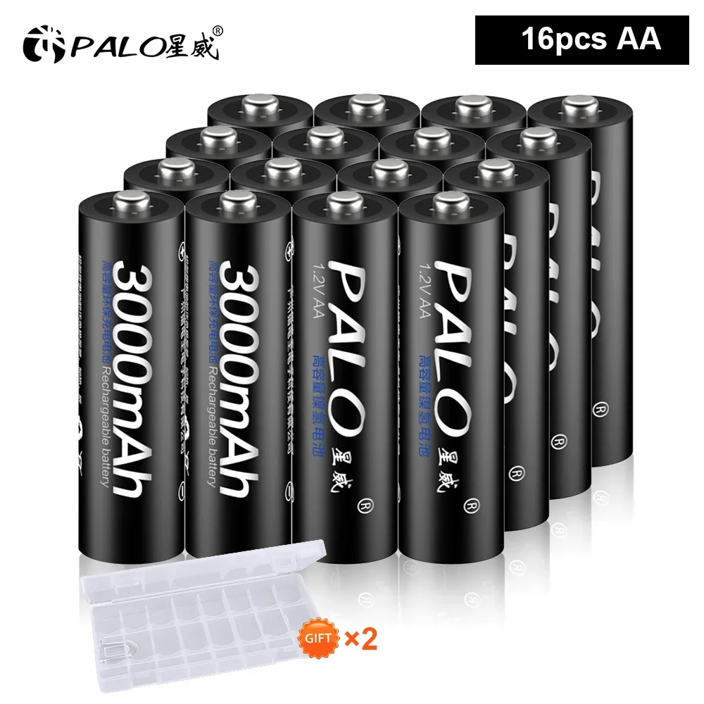 Batteria Ricaricabile Palo 2A Aa Aa Nimh 1.2V 3000Mah Batterie Ricaricabili Aa Per Fotocamera Giocattolo Telecomandata Batteria Aa 1.2V