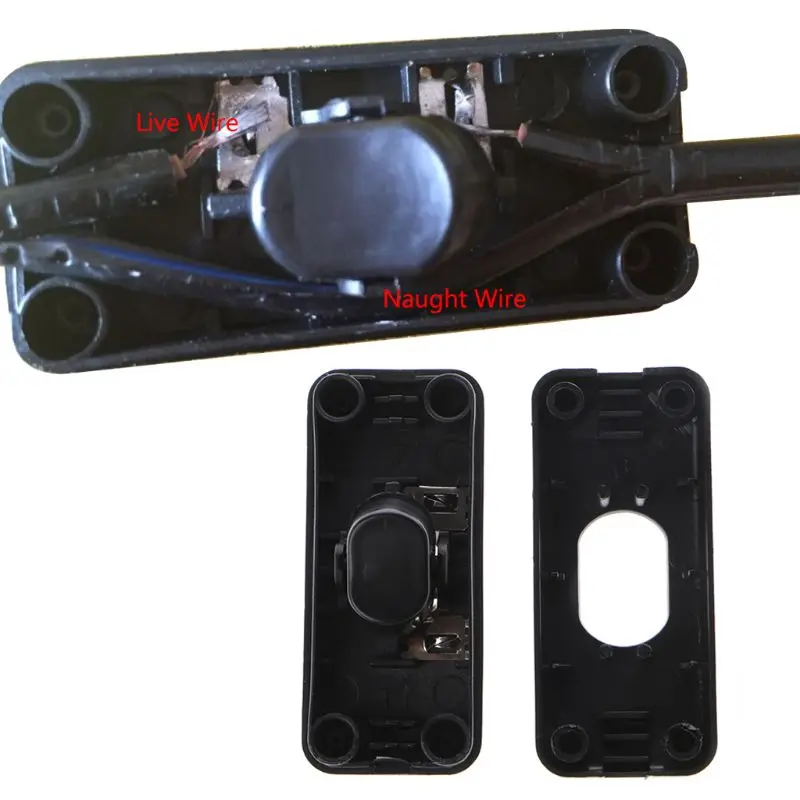 Interruttore A Bilanciere Interruttore A Bilanciere Con Cavo Per Lampada Da Tavolo In 250V 2A Nero