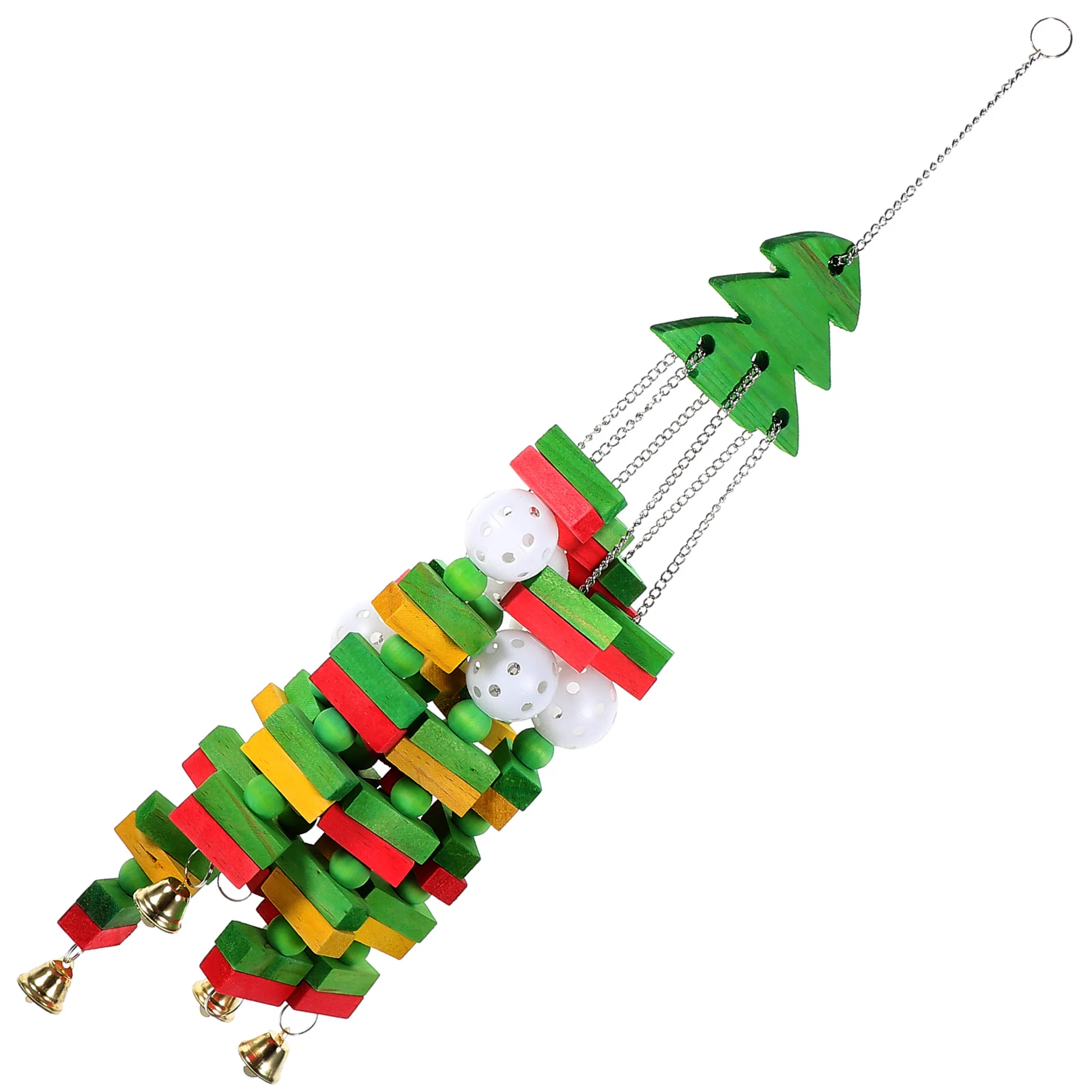 

Parrot Chew Toy Bird Cage Bite Chewing Toys Hanging Cockatiel Parakeet Christmas Tree Shape Biting