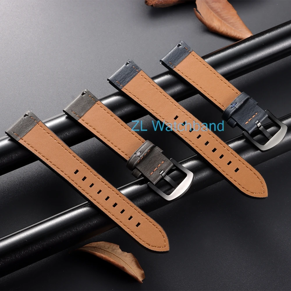 Vintage Brown Leather Strap Bracelet (20/22mm)