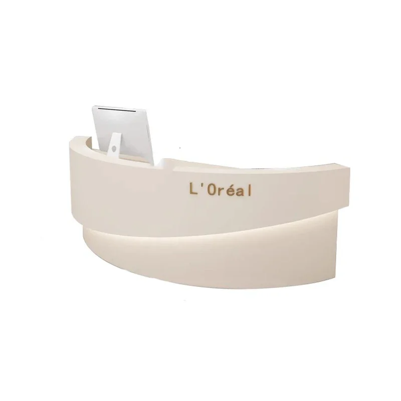 Customizable Reception Desks Beauty Salon Seating Checkout Reception Counter Shop Business Mostrador Tienda Salon Furniture