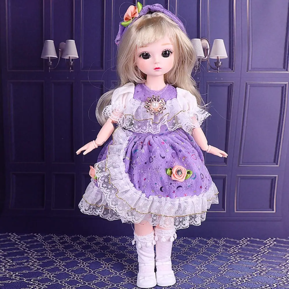 Langes Haar, 30 cm, Bjd mit Kleidung und Perücke, Make-up, hoher Absatz, Prinzessin, Anzieh-BJD-Puppen, niedliche Kugelgelenke – Detail 5