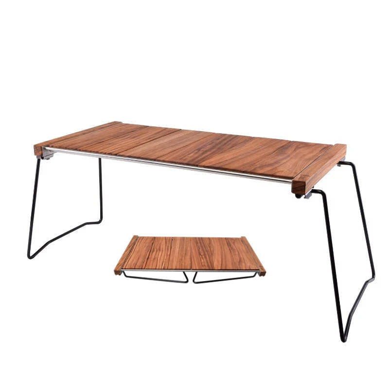 Outdoor Furniture cheap Outdoor Multifunctional Camping Wooden Folding Table Portable Camping Table BBQ Table Self-driving Travel Table cheap garden furniture