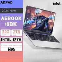 NVIDIA GeForce GTX 1060 4G Max 32GB Laptops Windows 10 11 Pro Computer Office Netbook 15.6 Inch Gen Intel 12th N95 5G WiFi 1