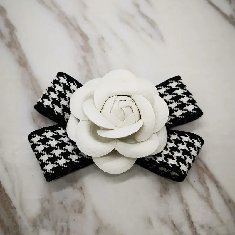 Juego De 6 Gemelos Para Camisa De Aleación Con Diseño De Flor De Camelia Blanca - Elegantes, Con Perlas De Imanción, Ideal Para Trajes De Negocios O Eventos Formales