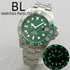 BLIGER 40mm GMT Men Mechanical Wristwatch NH34 Watch Sapphire Glass C3 Luminous Ceramic Bezel Green Dial Waterproof Glide Clasp 4