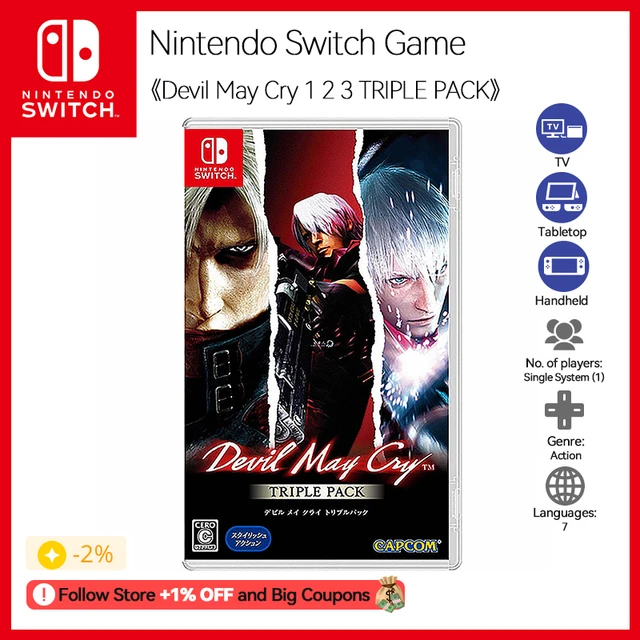 Nintendo Switch Game Devil May Cry 1 2 3 TRIPLE PACK genere Action Support  7 lingue TV da tavolo palmare per Switch OLED - AliExpress