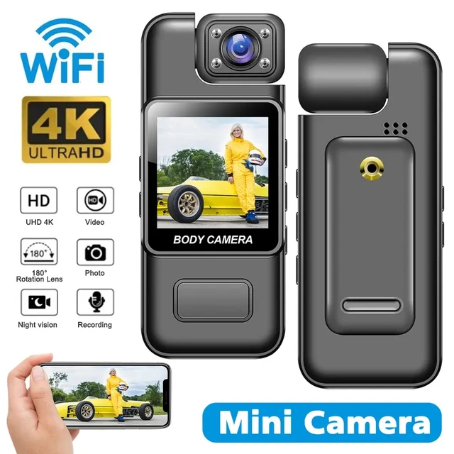 Ultra HD 4K WiFi Mini Camera Portable Digital Video Recorder Police BodyCam Infrared Night Vision Sports DV Riding Camcorder