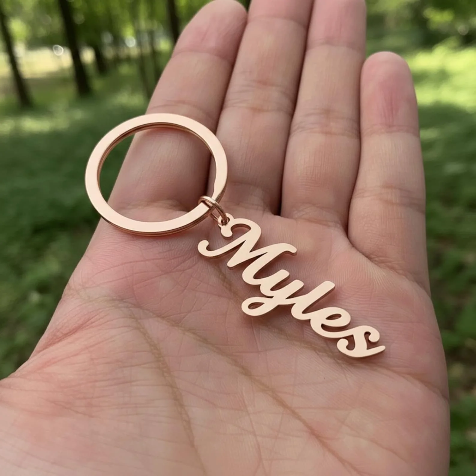 Personalized Stainless Steel Name Letter Keychain - Unique Custom Gift