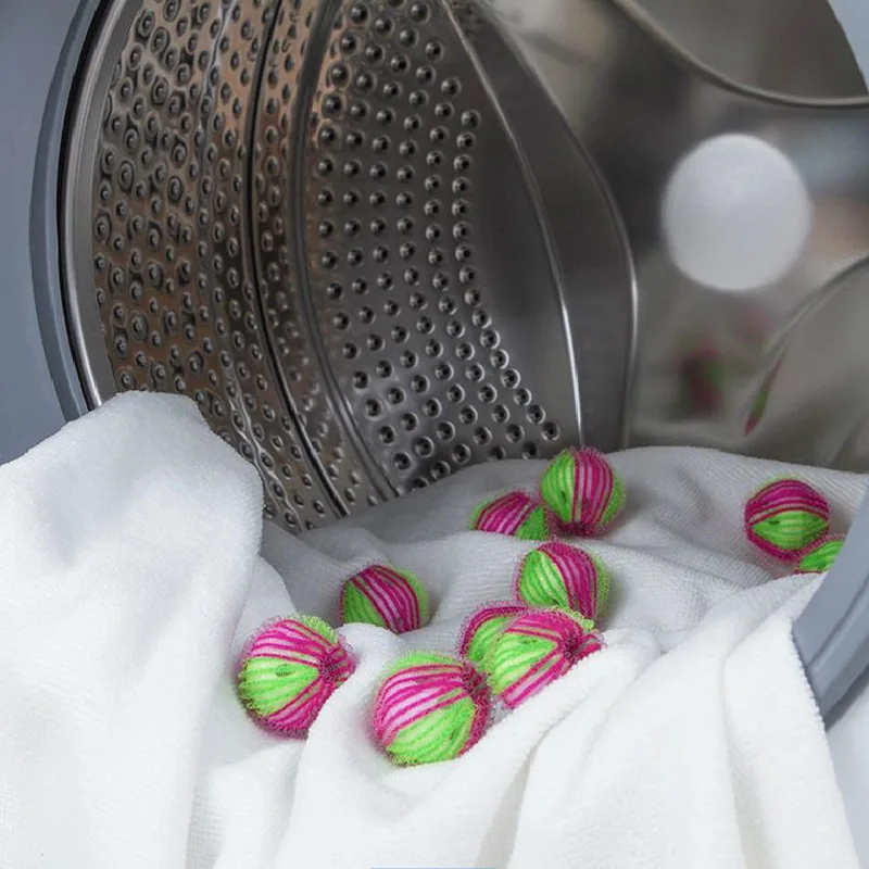 

6/12Pcs Nylon Laundry Ball Reusable Household Machine Hair Remover Washing Clothes Tools Cleaning Ball Accessories 2022 New