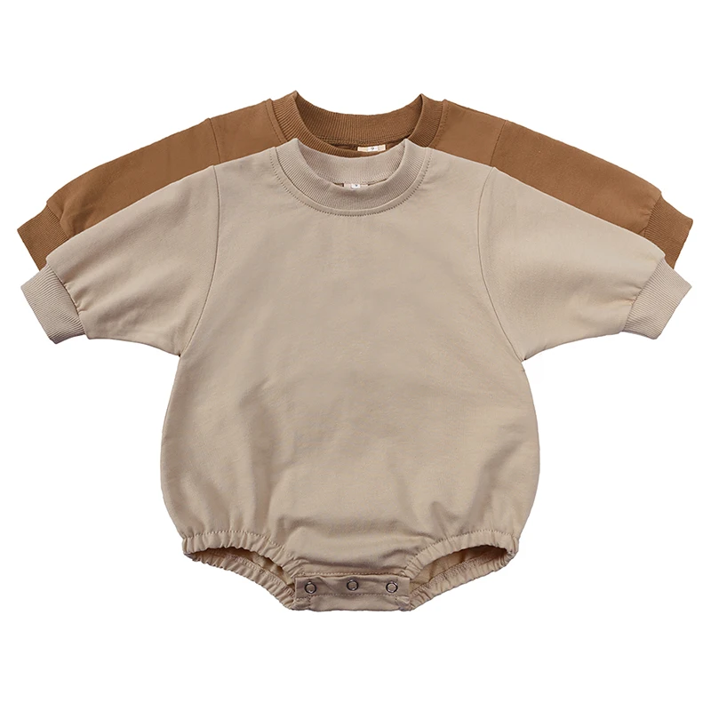 

3-24M New Infant Baby Girls Boys Romper Cotton Fall Korean Style Cute Solid O-neck Long Sleeve Bodysuit For Newborn Top Onesies