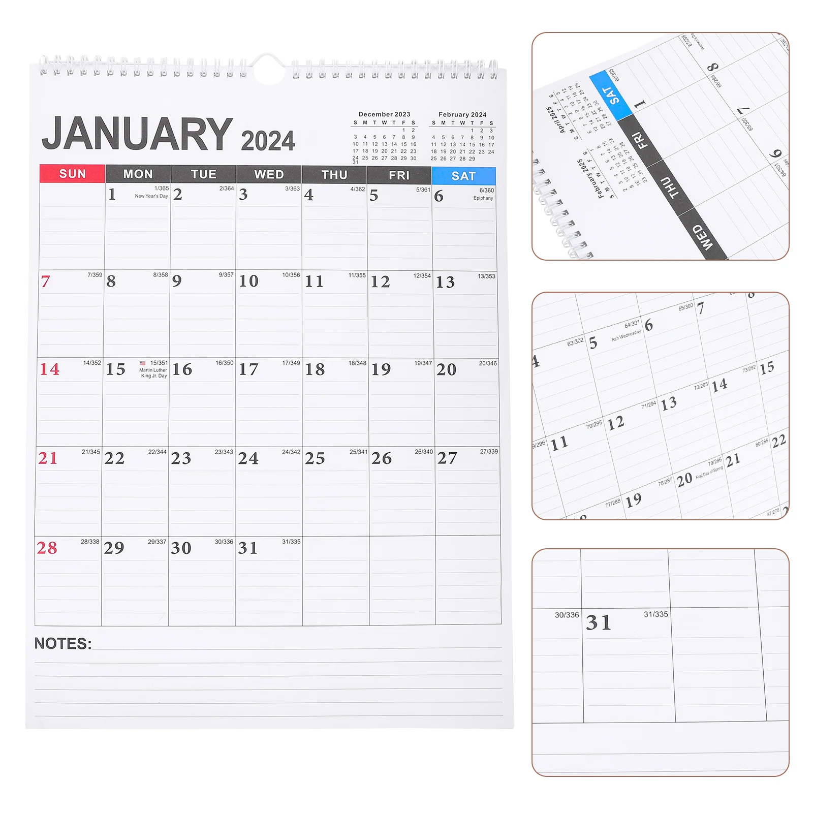 

Dates Home Desk Calendar Wall Calendar Large English Calendar 2023-2024 for Home School Office Student for Appointment