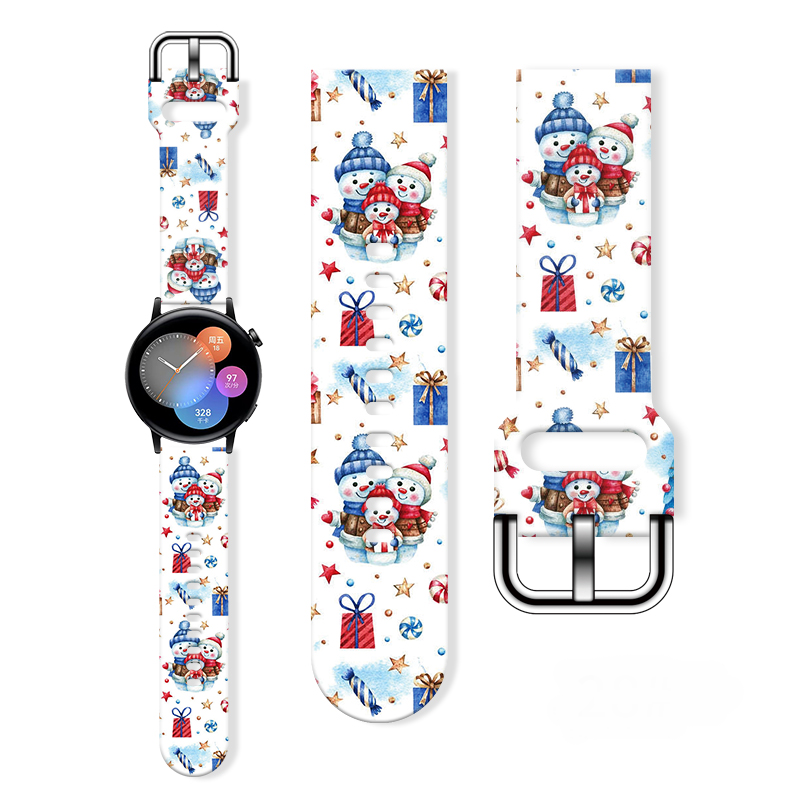 20mm Christmas 5 Strap for Samsung Galaxy Watch 7/6/5 40mm 44mm Band Replaceable Bracelet for Amazfit Balance 5Pro for Women