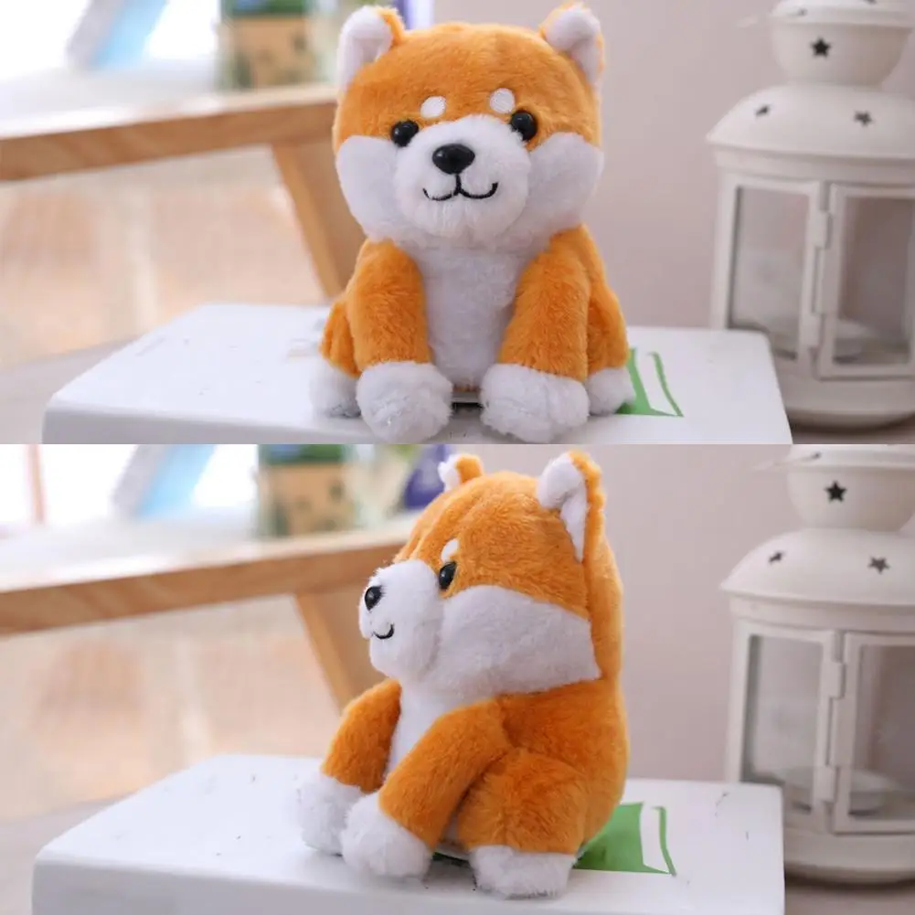 15cm Talking Little Shiba Inu Electric Plush Toy Puppy Nodding Recording Talking Cute Baby Doll New Year Gift Creative Baby Slee