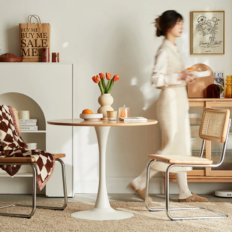 Tea Living Room White Coffee Table Designer Side Luxury Circle Coffee Table Wooden Dining Modern Stolik Kawowy Hotel Furniture