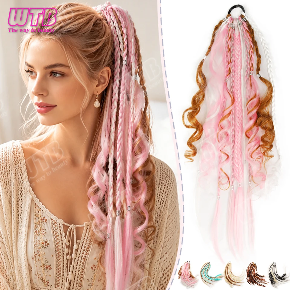 Elegant Synthetic Braided Wig – Effortless Wear for Any Occasion