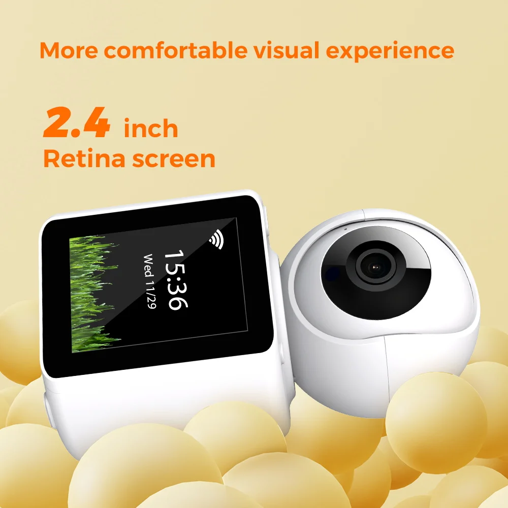 4MP 2K 2.4 inch Big Screen Wifi Surveillance Camera Indoor Child Elderly Monitor 2MP One Click Real Time Video Call Wifi Camera 2