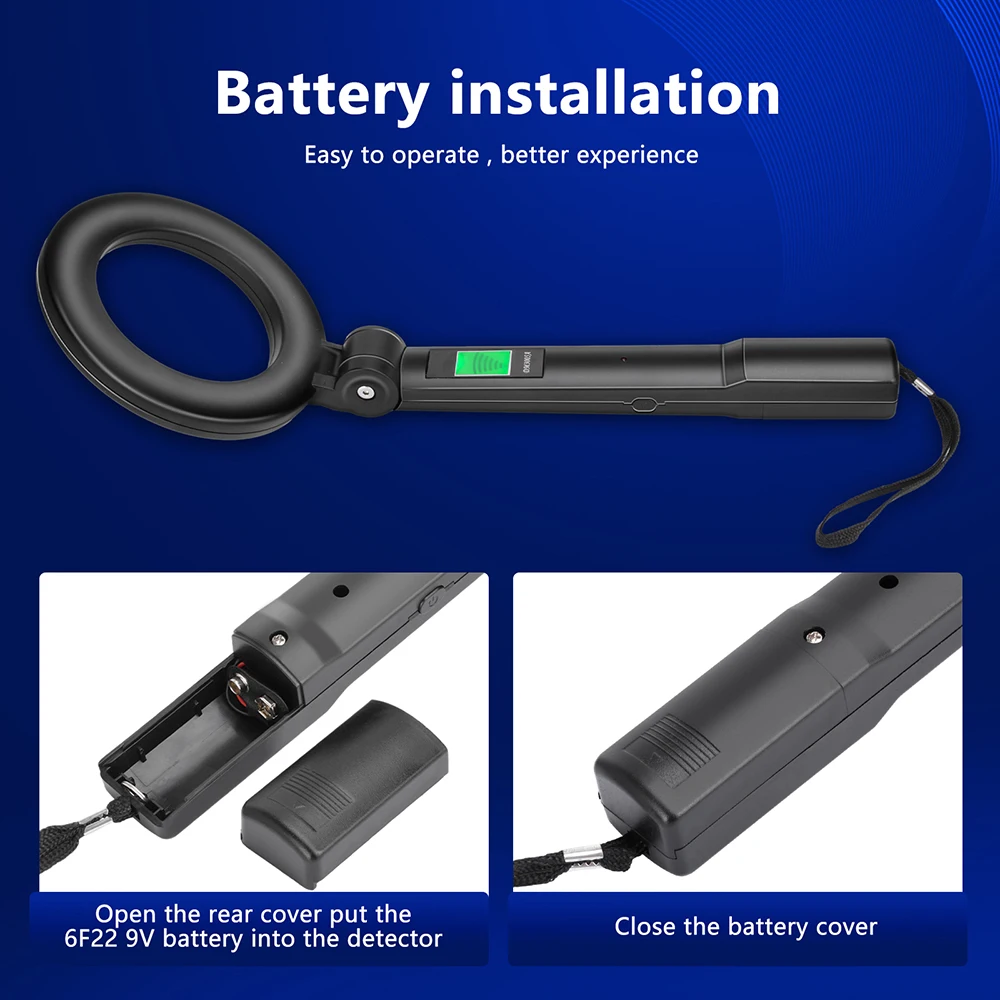 Metal Detector Handheld Alarm High Sensitivity Scanner Metal Detector Tool Security Metal Detector Treasure Gold Digger DM3005A 5