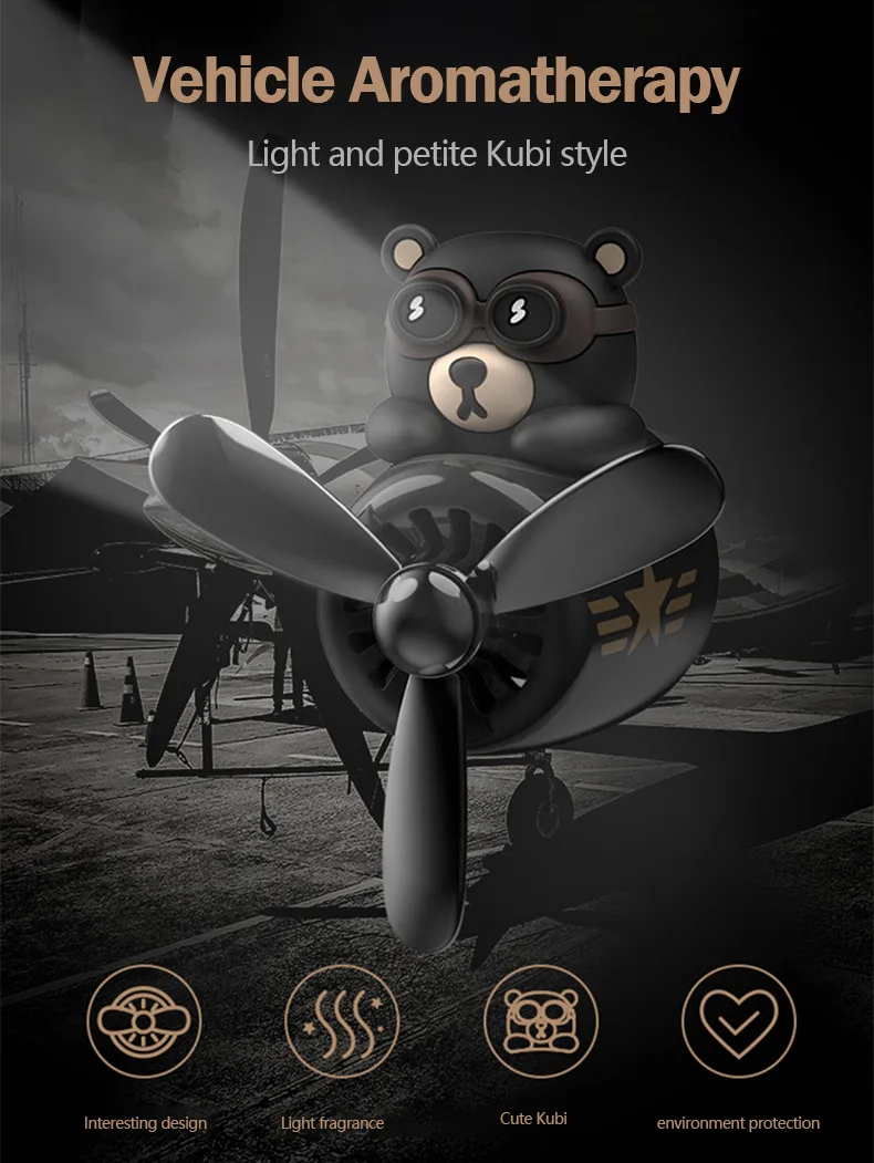 Bear Pilot Car Air Freshener AC Aroma Diffuser and Tablets Bear Pilot Car Air Freshener AC Aroma Diffuser and Tablets