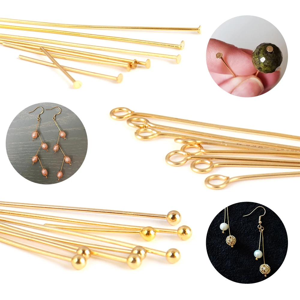 

100pcs/Lot 316L Stainless Steel Head/Ball Head/Eye Head Pins Ear pin Accessories For DIY Jewelry Making Accessories Supplies