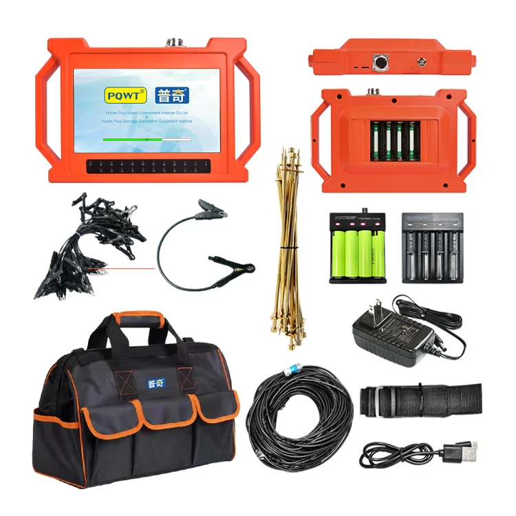 

PQWT GT500 Geophysical Survey Equipment 18 Channels Water Well Logging Underground Water Detector