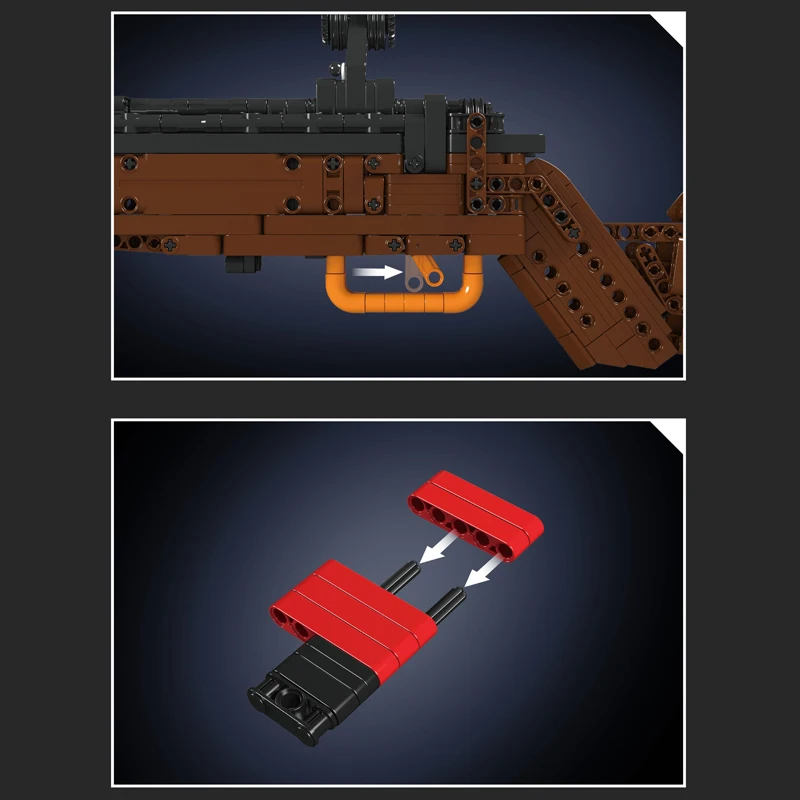 Mould King 14002 Block Gun Toys The MOC 98K Sniper Rifle Building