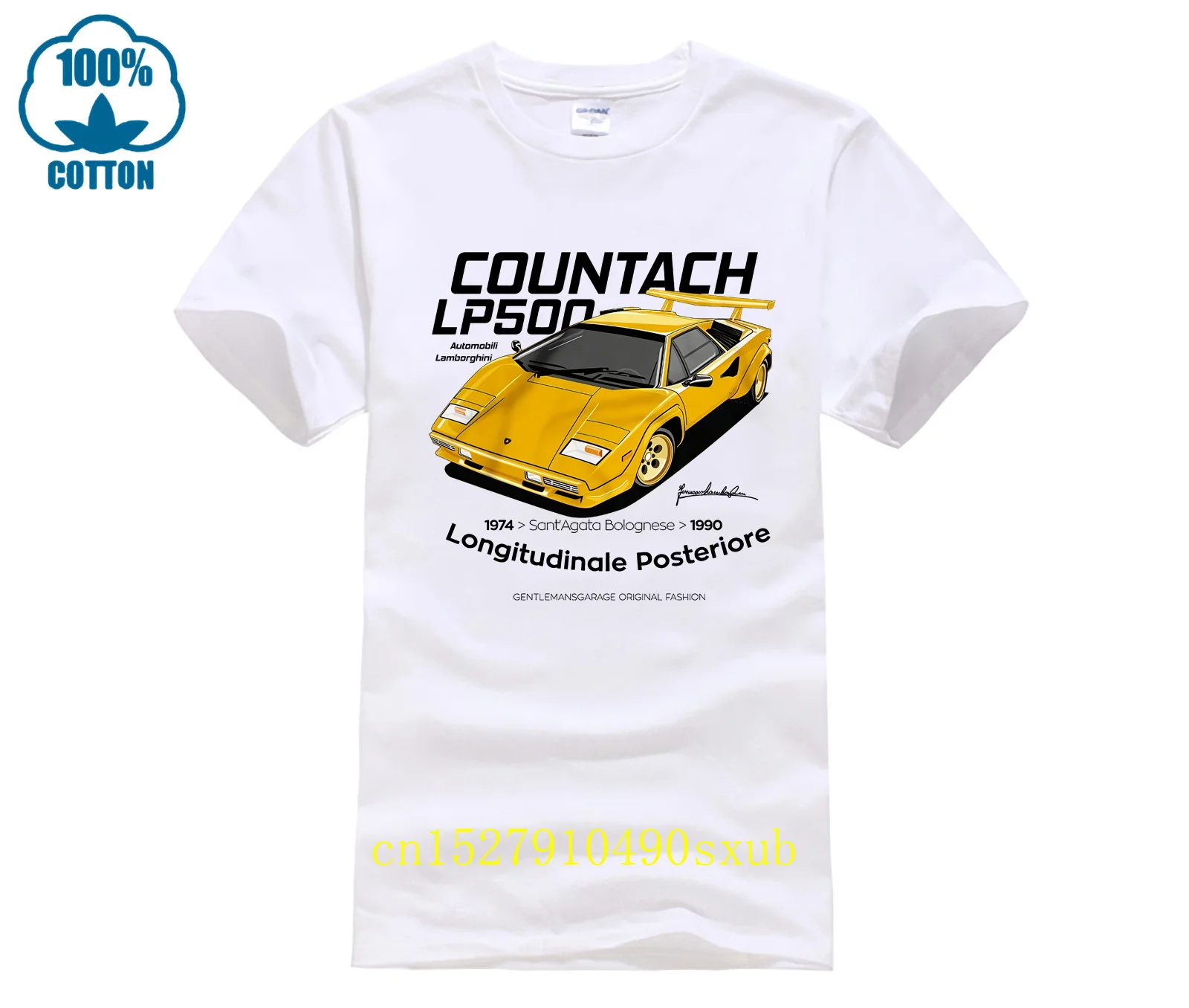 T-Shirt A Maniche Corte Da Uomo Cool Lamborghini Countach Lp500 T-Shirt Da Uomo