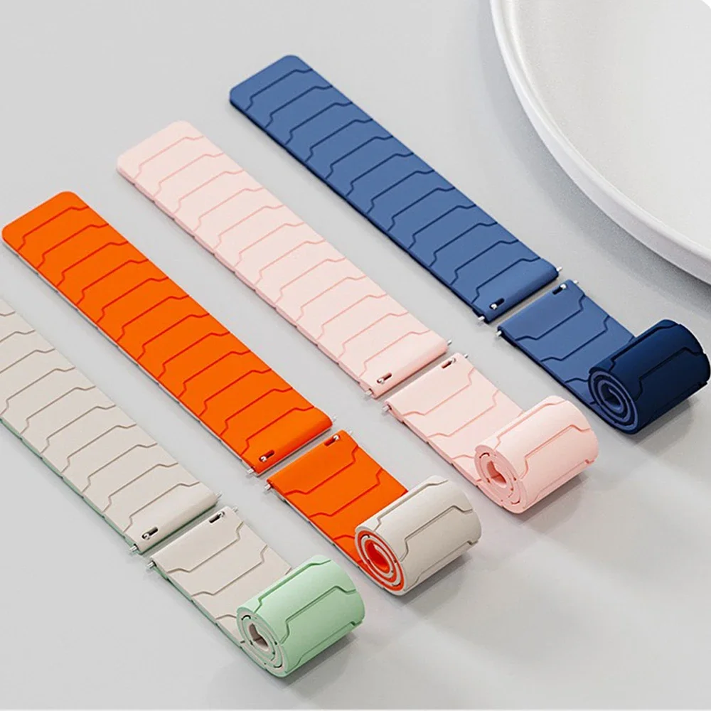 Magnetic Silicone Sport Strap - 20/22mm - Versatile Fitness Watch Band Bracelet