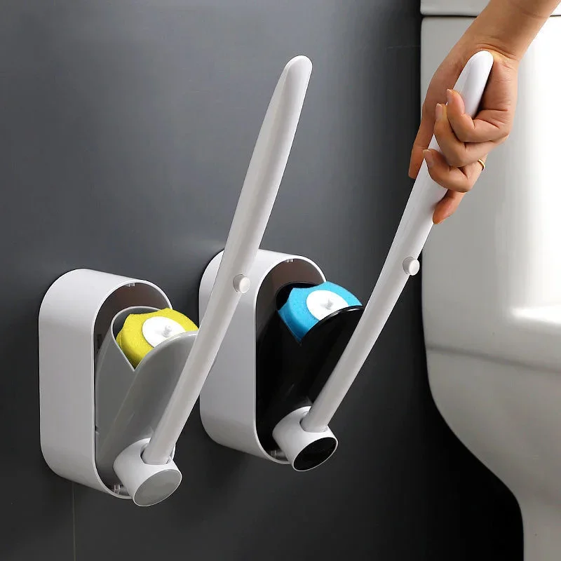 Bathroom Accessories,Toilet Brush Set,Toilet Brush Holder 24PCS Disposable Toilet Bowl Cleaners Refills No Dead Corner Brush Holder Storage Caddy Cleaning Refills Bathroom Accessories