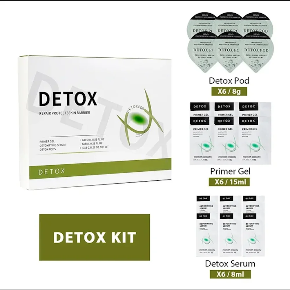Oxygenation Facial Capsule Skin Whitening DETOX GLAM CO2 Bubble Oxygen Pods Facial Serum Kit for Skin Whitening