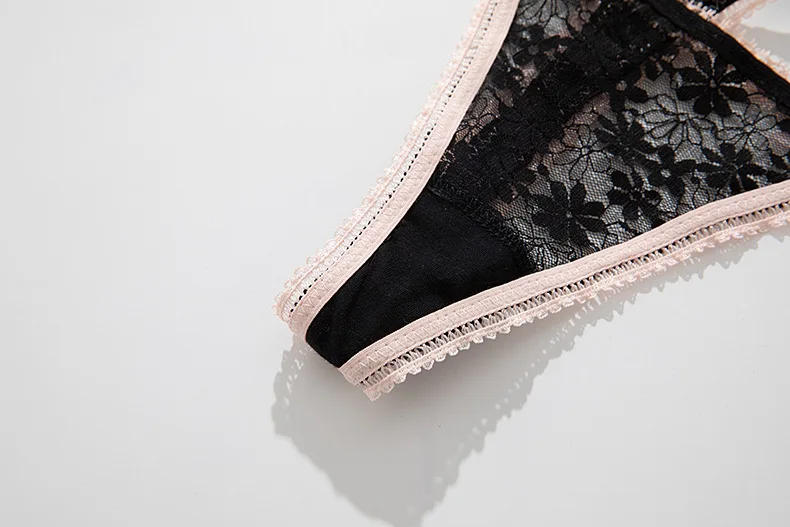 delicate lace front on thong panties