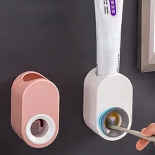 

Fully Automatic Toothpaste Dispenser Hole Punched Toothbrush Toothpaste Storage Shelf Wall Hangers Bathroom Accessories