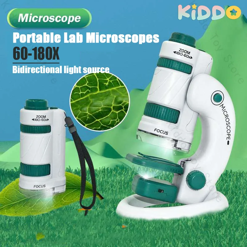 Children's Microscope Portable Handheld Microscope Biology Educational